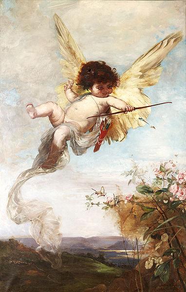 Julius Kronberg Cupid with a Bow oil painting picture